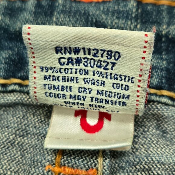 True Religion Billy Boot Cut Low Rise Jeans Women's Dusty Faded Flap Pockets 25 - Picture 10 of 11